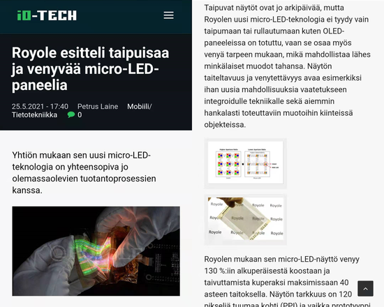 柔宇弹力柔性屏技术打破外企技术垄断地位 这次轮到外企担心了