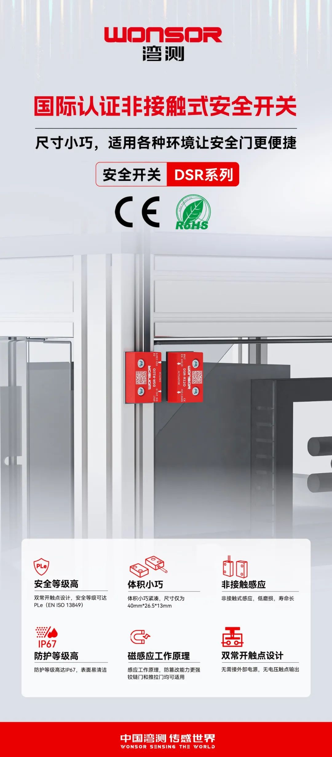 工业安全 | DSR 系列非接触式安全开关,小体积大安全 工业安全 | DSR 系列非接触式安全开关,小体积大安全